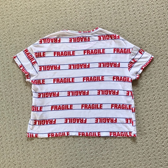 Zara Trafaluc Fragile Graphic T Shirt - Picture 3 of 6